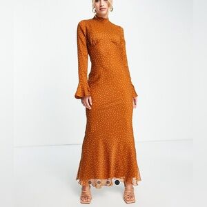 High-Neck Maxi Dress